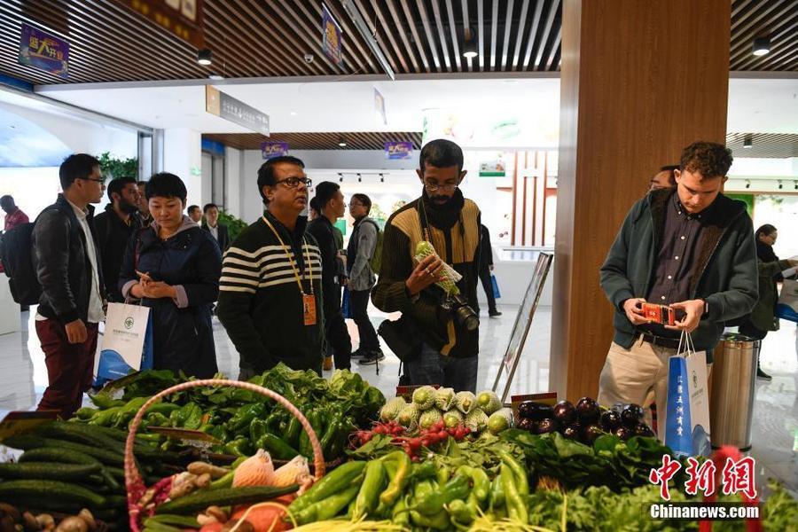 境外记者探访河北新发地市场“世界特产小镇”。