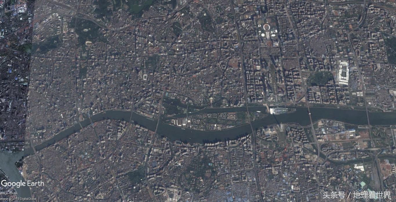 广州市区2000-2018年高清卫星地图 见证广州
