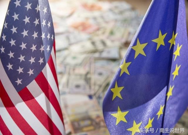 2005年到2017年美国、欧盟、欧元区GDP总量