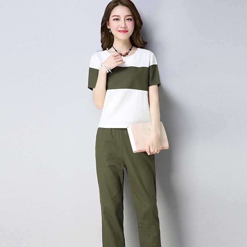 天气炎热,这几款棉麻女士套装,上身非常凉爽,百