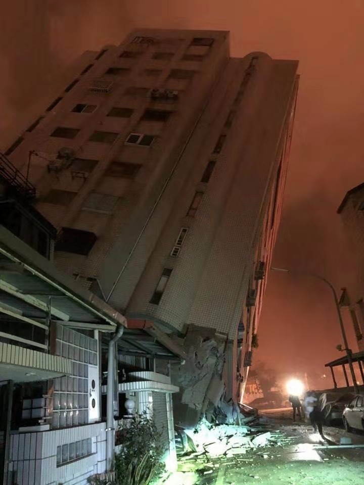 被指宜宾地震大楼倾斜图系2018年台湾花莲地震旧图