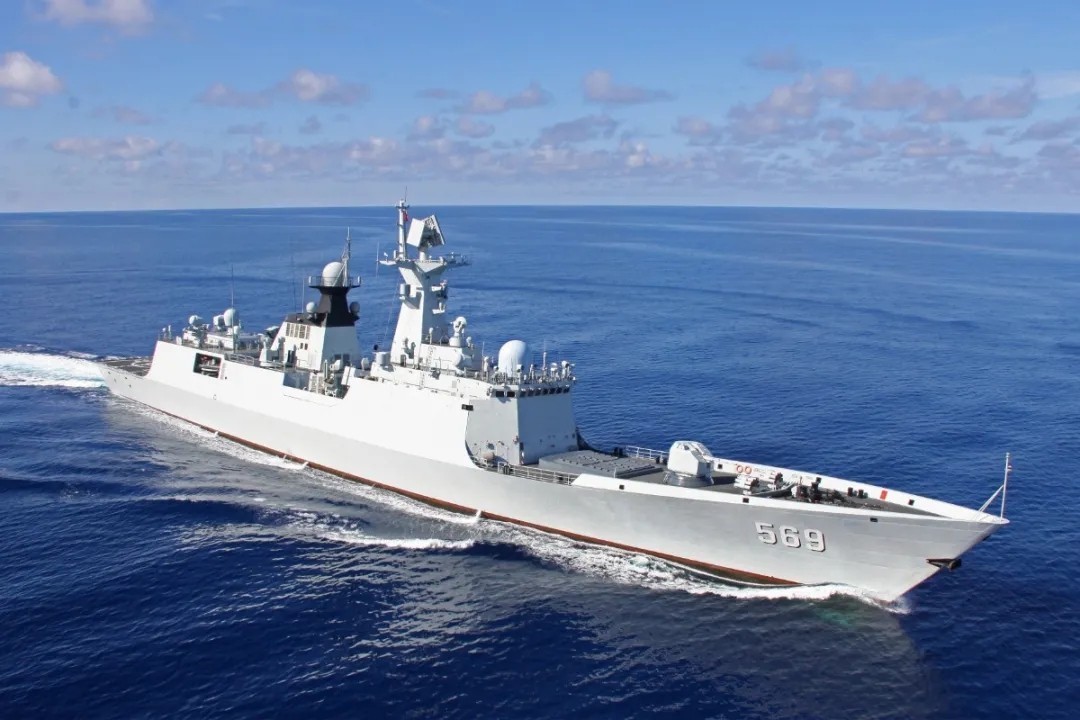 玉林舰,舷号569,是我国自主研究设计建造的某新型导弹护卫舰.