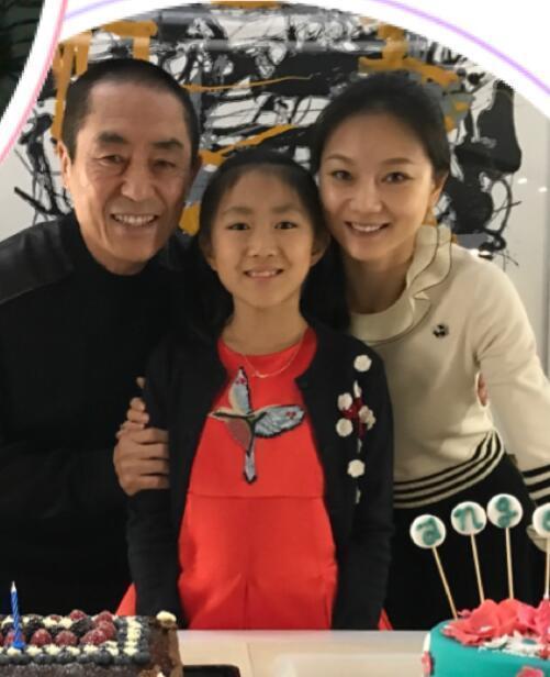 張藝謀陳婷與小女兒