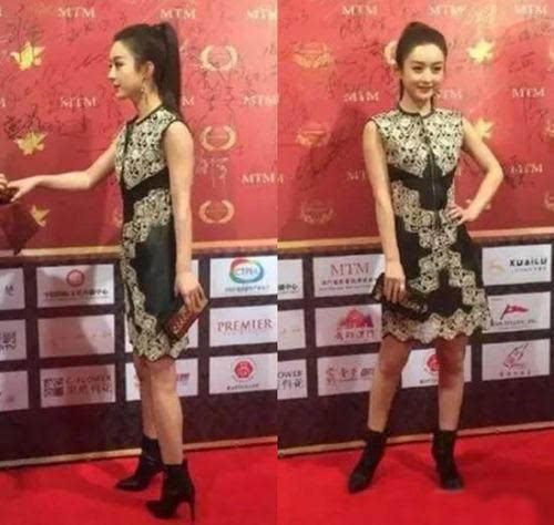 赵丽颖身高165cm被指造假?网友:脱鞋矮到哭,