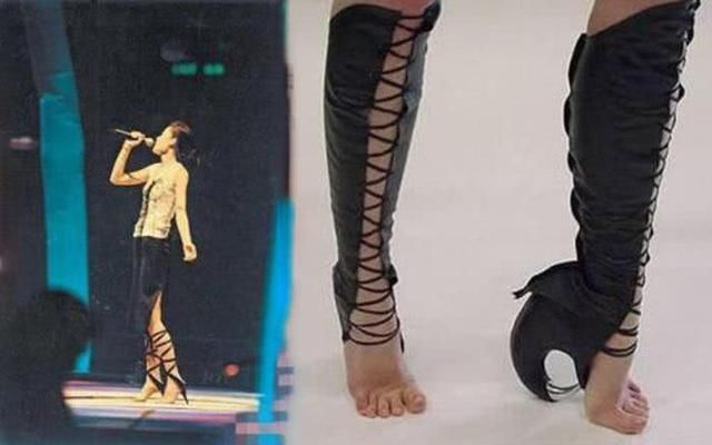 9位女星奇葩高跟鞋,第几个看着脚最疼?最后一