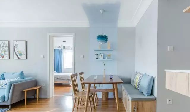 头一次见墙面这样刷漆的,70平小户型装修出来