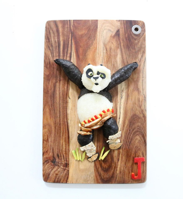 《功夫熊猫》中的主角：拆掉的寿司。