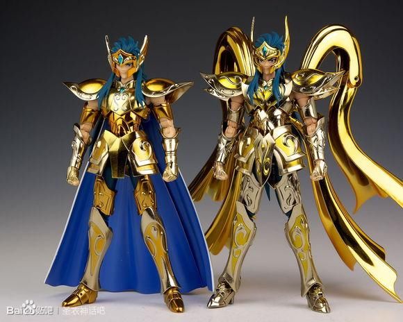 十二宫黄金圣斗士手办,普通圣衣和神圣衣对比