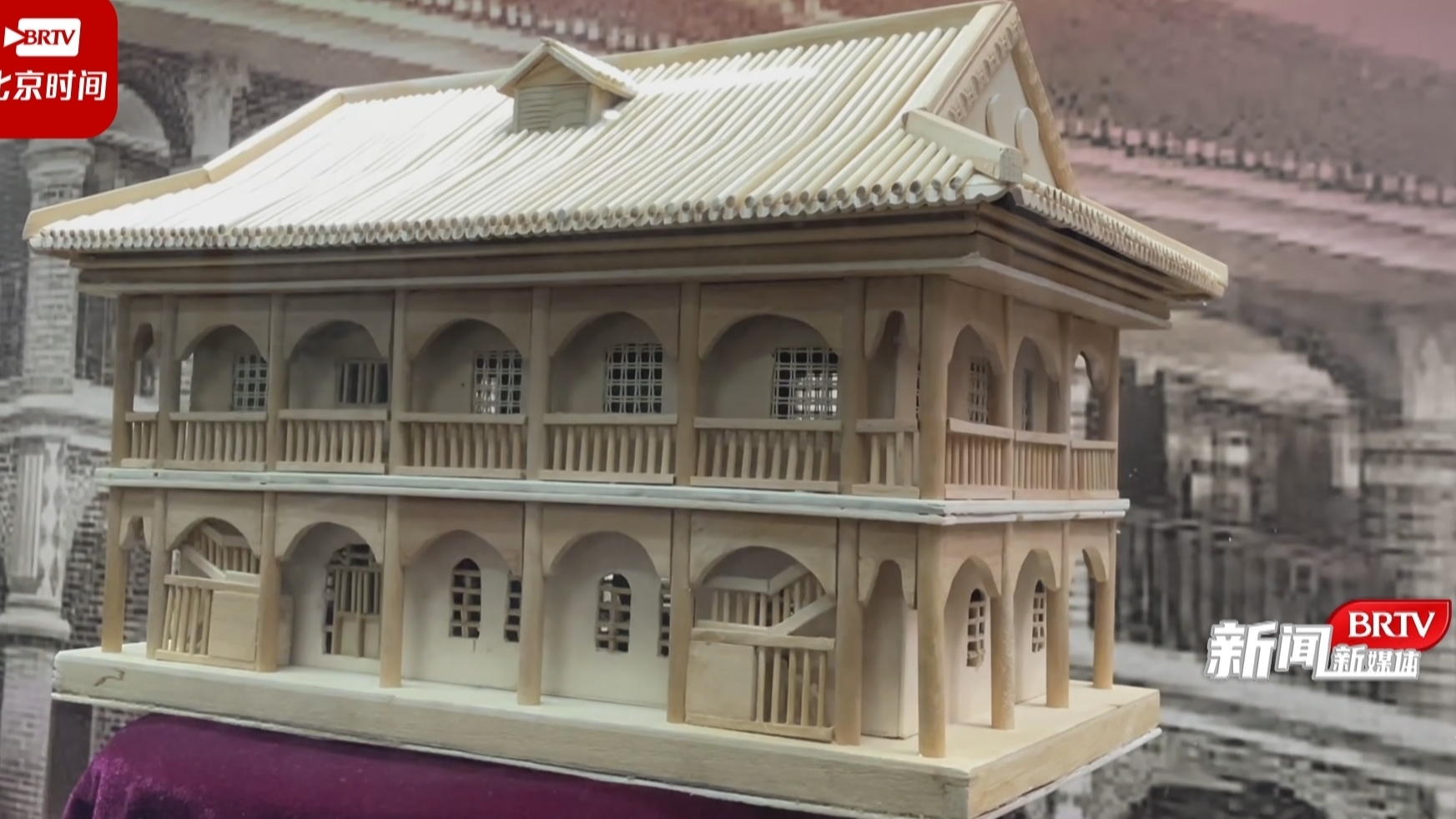 小木棍拼出大北京 下脚料也能变成绝美古建筑群 小木棍拼出大北京 下脚料也能变成绝美古建筑群