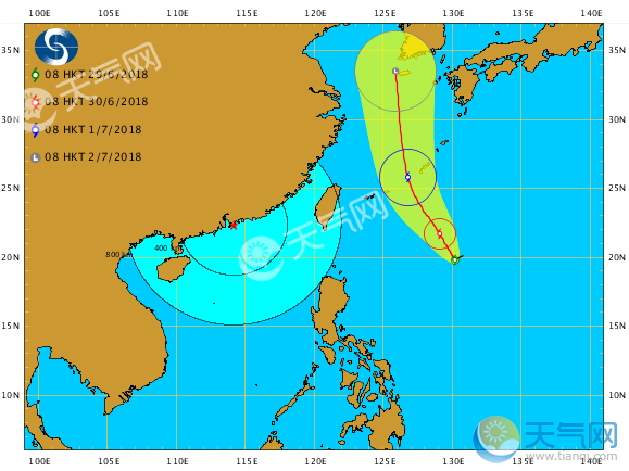 2018第7号台风路径实时发布系统卫星云图(持