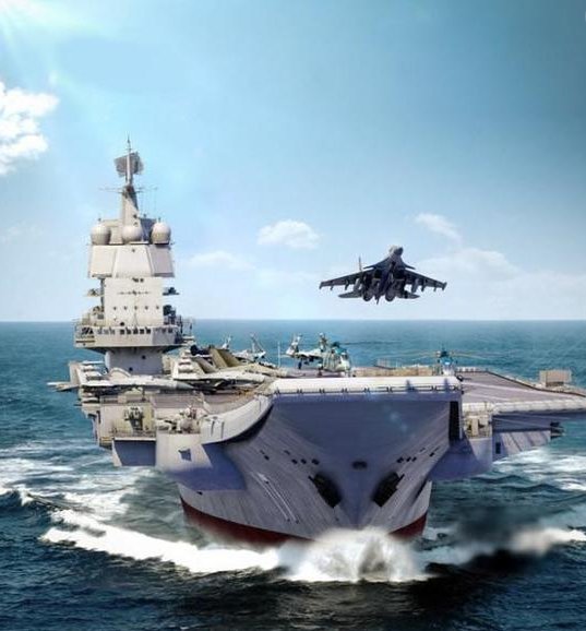 1.8万大军火力全开!003航母下水只欠东风,歼3