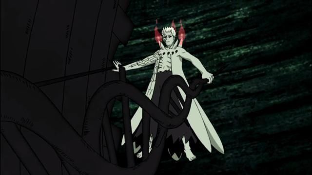 宇智波带土化身十尾人柱力,开启了六道模式时,获得了天沼矛.