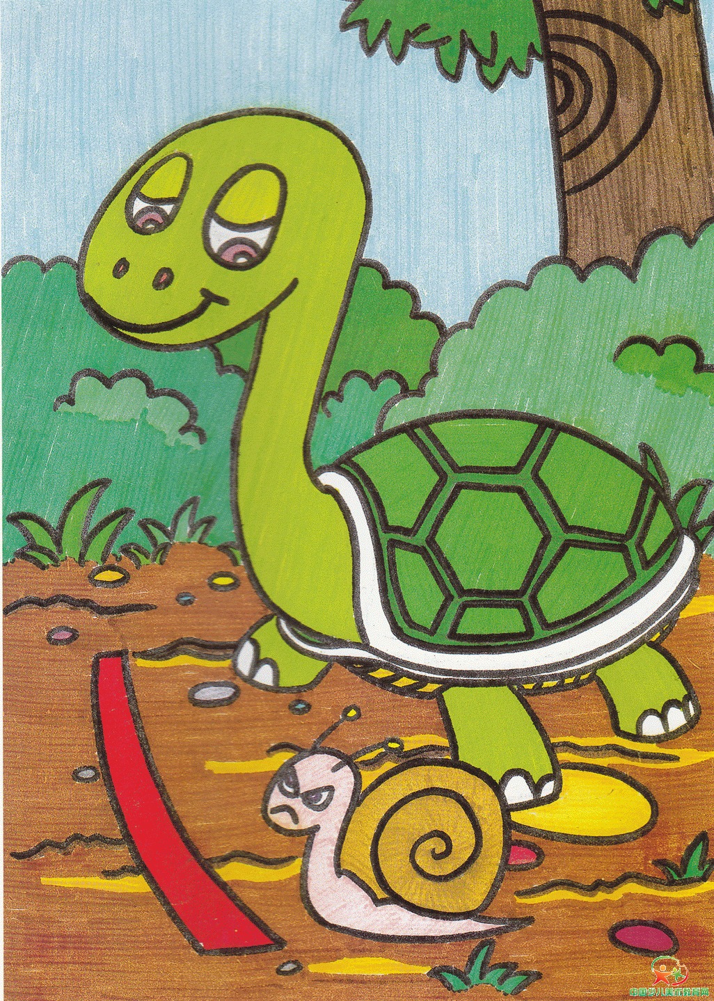 寓言新编:蜗牛与乌龟赛跑