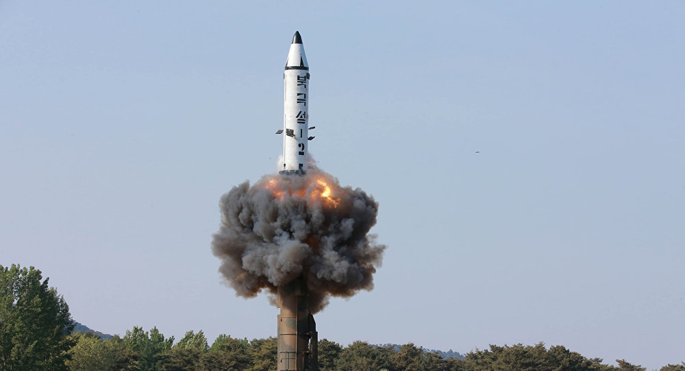 朝鲜导弹试射(图源:俄罗斯卫星新闻网)