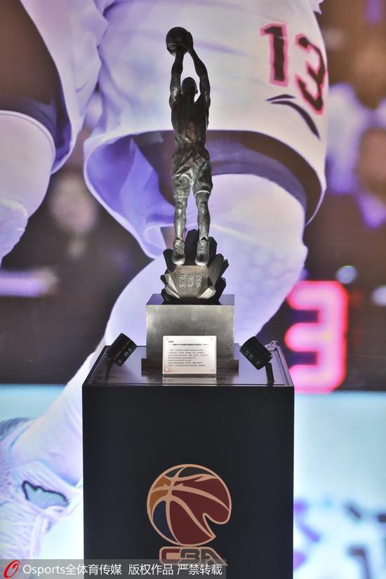 以刘玉栋钱澄海命名 CBA最佳教练+MVP奖杯