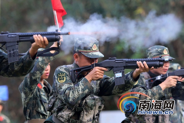 武警海南省总队儋州支队勤训轮换练兵