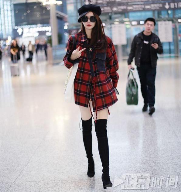 女明星过膝靴 景甜大长腿 迪丽热巴穿出了国际范