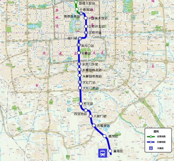 贯穿京城南北 8号线珠市口站至瀛海站明年将通车 贯穿京城南北 8号线珠市口站至瀛海站明年将通车