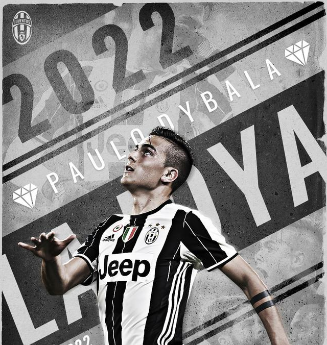 尤文图斯官方宣布续约阿根廷球星迪巴拉至2022年.