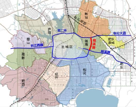 合肥畅通二环郎溪路设计方案公示 将为一环减压