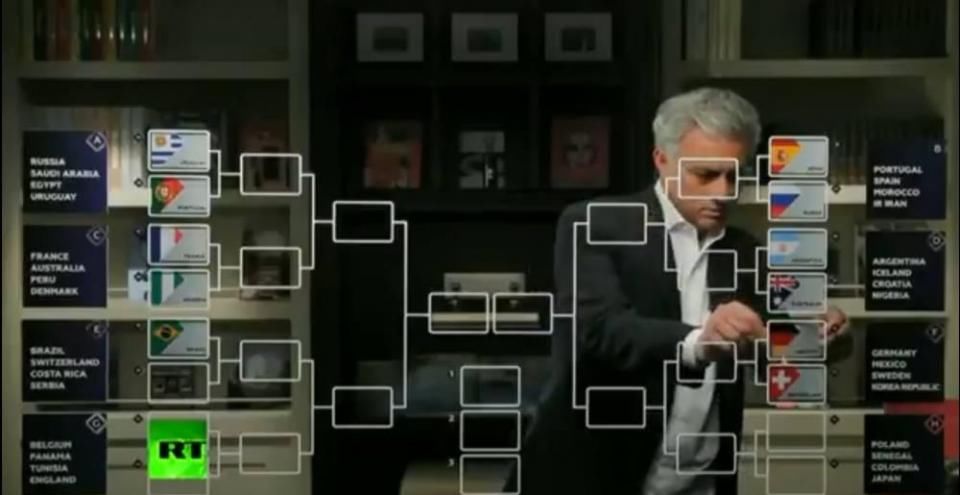 穆里尼奥预测俄罗斯世界杯小组出线结果,我有