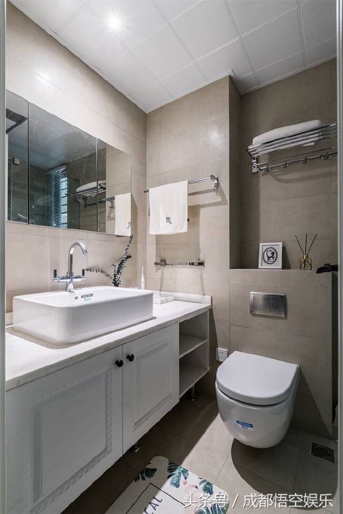 112平灰色&浅蓝色墙面北欧风格装修效果图