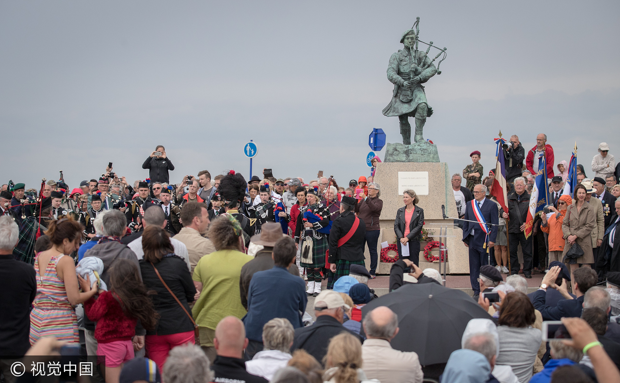 诺曼底登陆73周年纪念仪式在法国举行