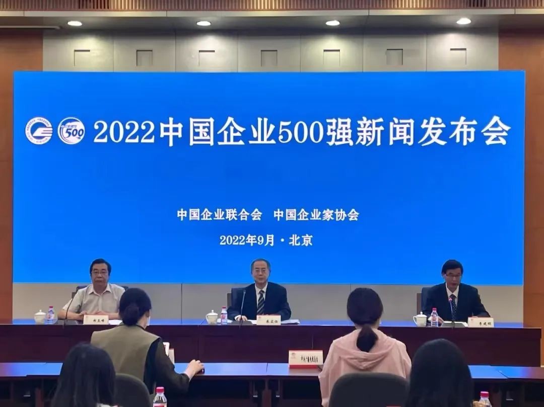 振烨国际集团位列2022中国企业500强第250位