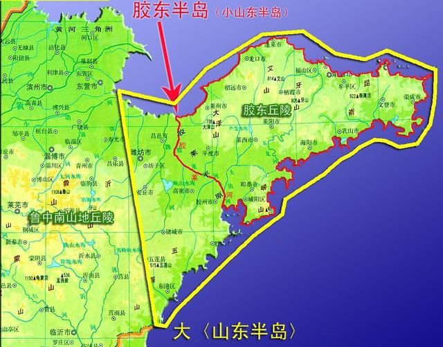 胶东半岛就是山东半岛吗?你家乡是属于山东半