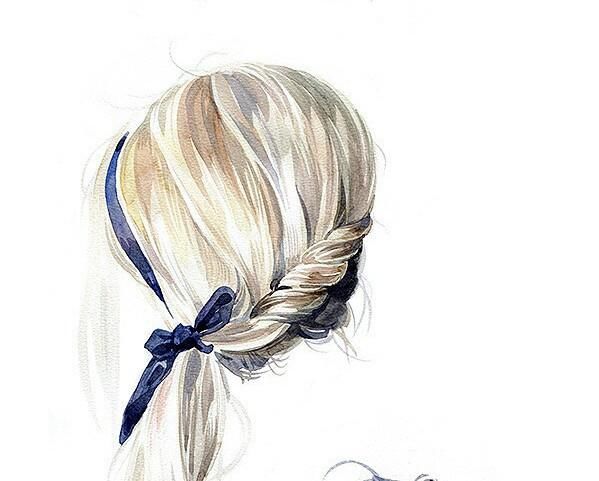 专属十二星座的手绘发型,双子座可爱双麻花,看