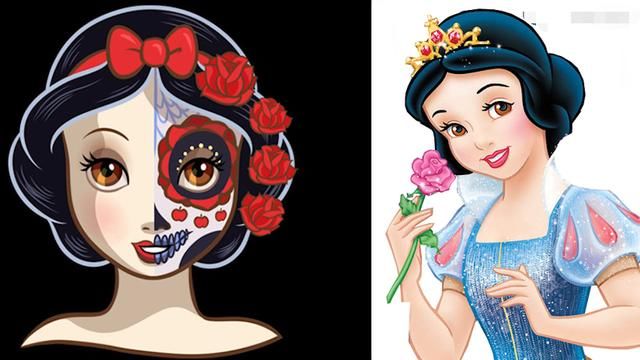 当迪士尼公主变成《寻梦环游记》画风,艾莎和白雪公主依旧超美!