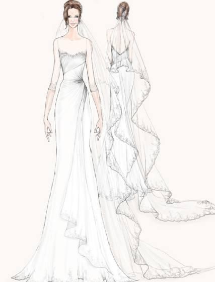 十二星座专属手绘婚纱裙,水瓶座霸气女王范,双