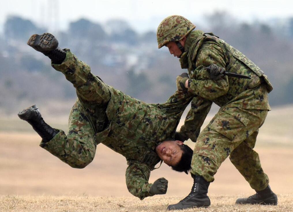 日本陸上自衛隊第一空降團8日舉行公開訓練日本陸上自衛隊第一空降團8