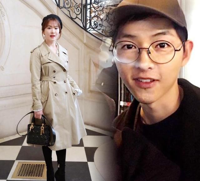 宋慧乔巴黎机场静坐,宋仲基身姿挺拔地站着