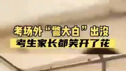 “警大白”为高考学子送上“可达鸭式”祝福