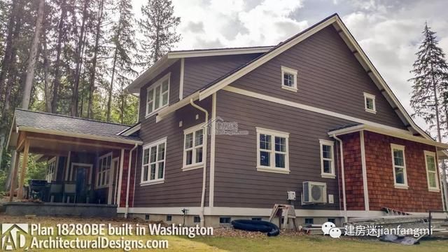 建房图纸新农村自建房美式风格13米X13米两层