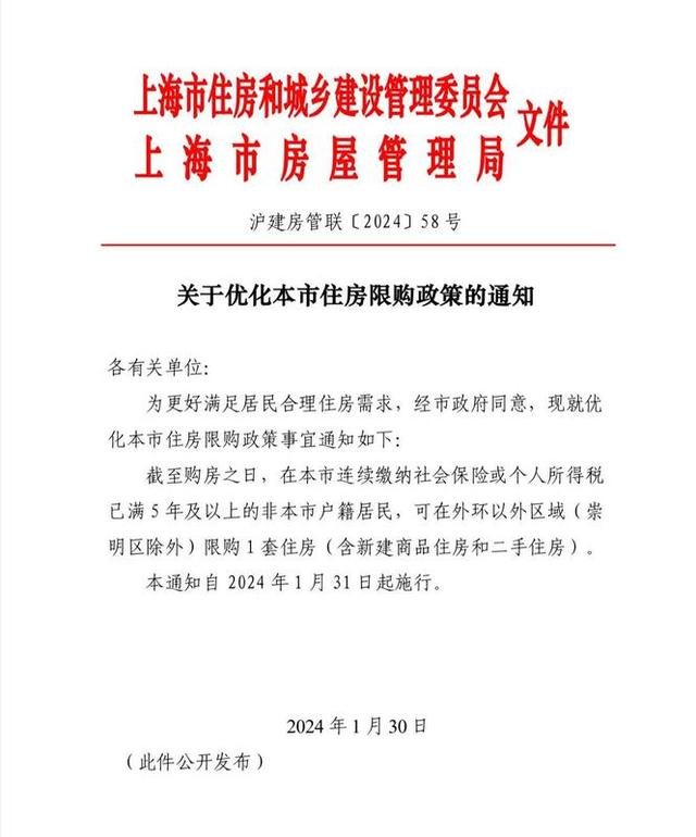 上海放宽住房限购政策:支持非沪籍单身人士购房_北京时间