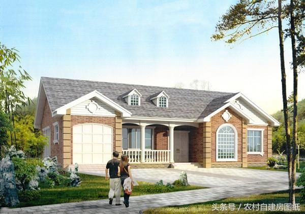 6款一层农村自建房设计图,20万的小别墅,款款