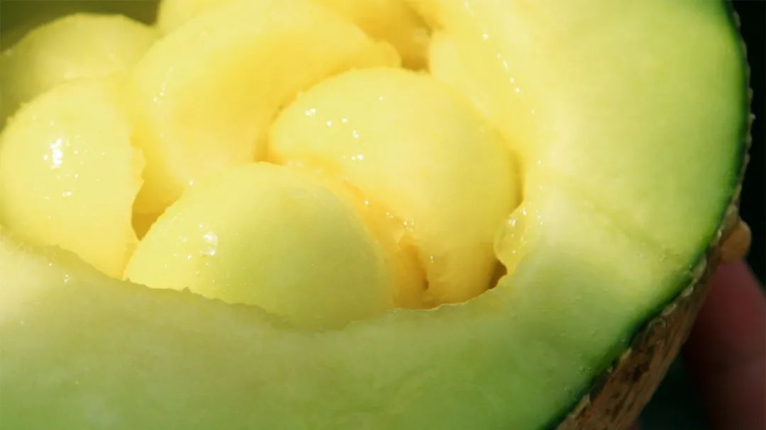 口感绵密软糯,香甜水润,海南纹珑蜜瓜