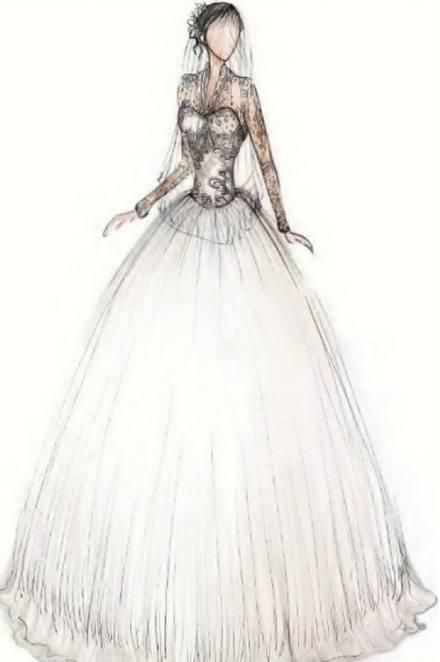 十二星座专属手绘婚纱裙,水瓶座霸气女王范,双