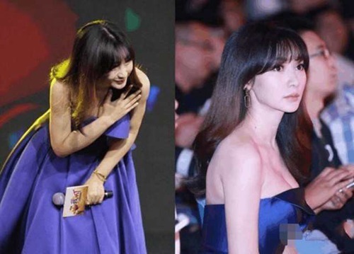 女星抹胸礼服弯腰捂胸杀各显神通,终敌不过柳岩的辣眼睛