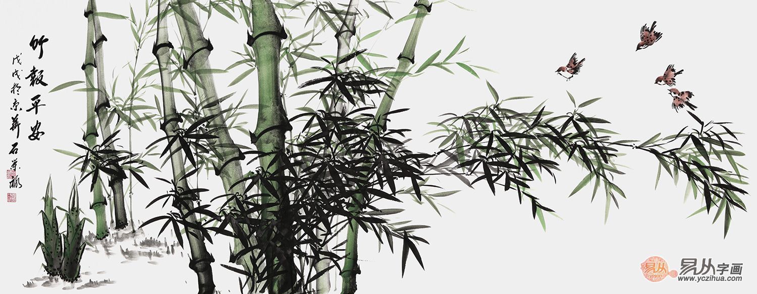 客厅挂画字画挂什么 国画花鸟画挂客厅简直太好看