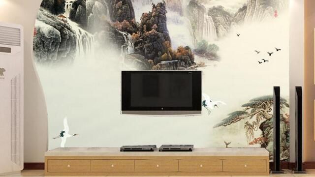 客厅不做电视背景墙直接打柜子,美观又实用,双