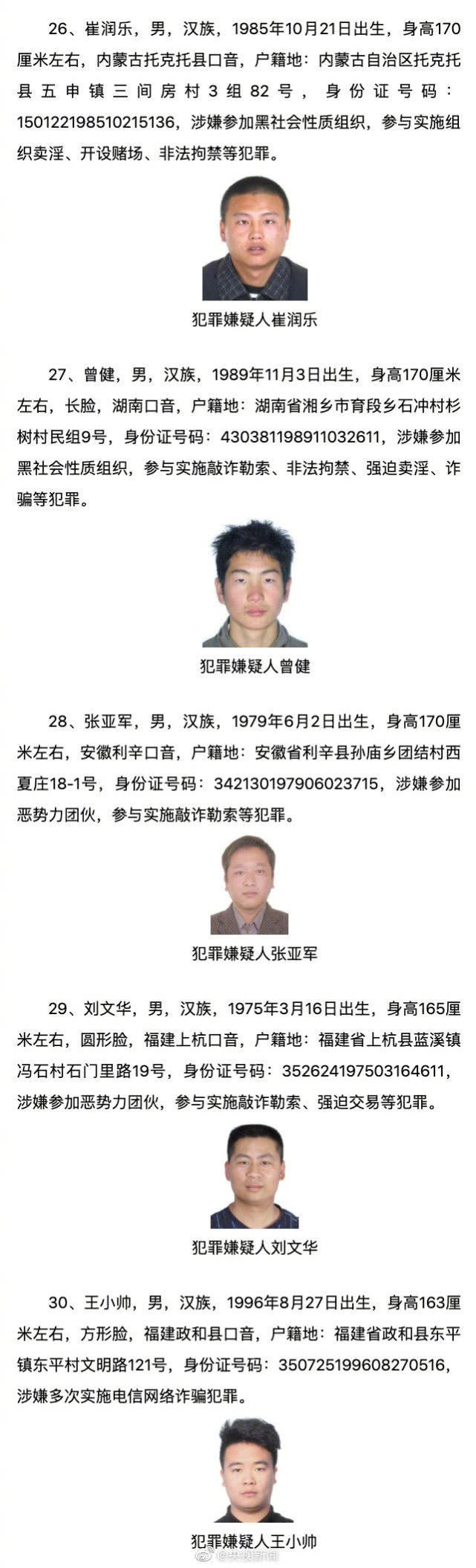 公安部发布A级通缉令：通缉50名在逃人员 抓获1人奖励10万(图7)