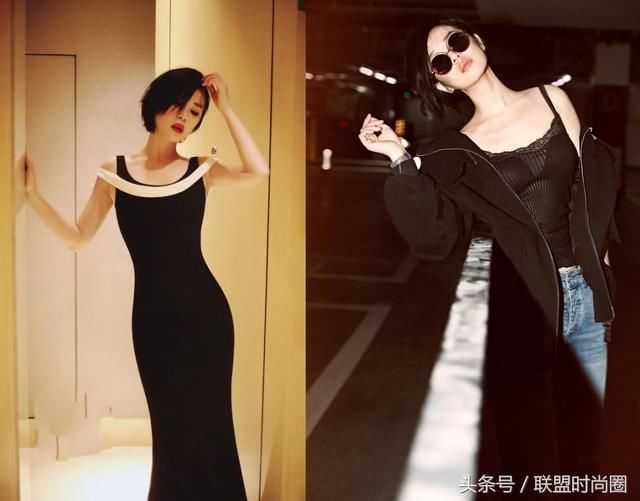 余男还是短发时髦,穿开叉裙开到大腿根,网友:这