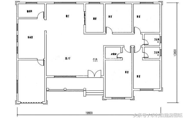 6款一层农村自建房设计图,20万的小别墅,款款