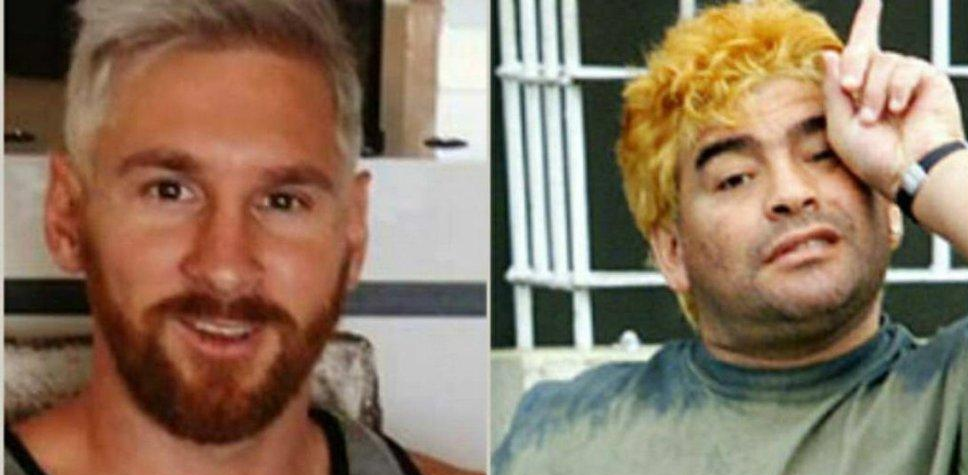 卖萌的马拉多纳。