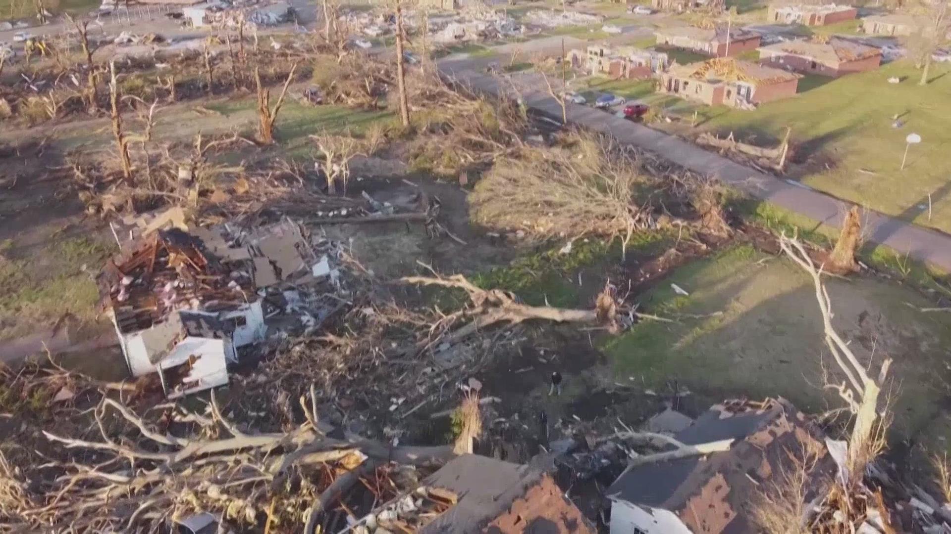 罕见龙卷风肆虐 密西西比州进入重大灾难状态