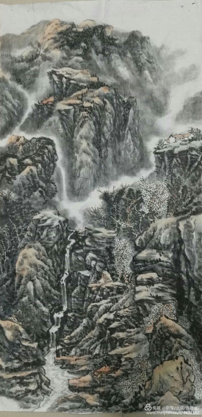 道家转运山水画一著名画家靳军作品赏析