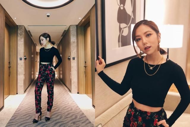 邓紫棋为了显腿长,穿开叉裙玩性感,好歹也穿条